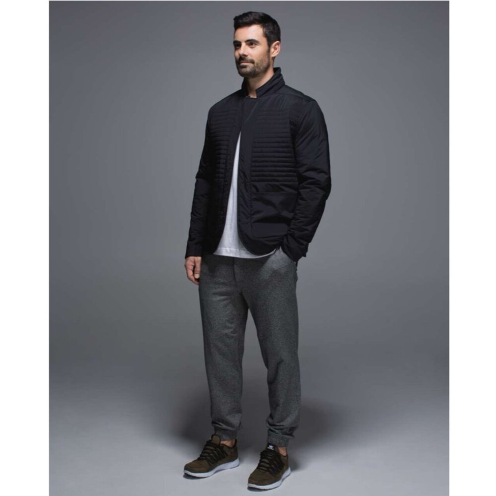 Lululemon Mens Medium "Mile High Blazer" Black Quilted Lightweight Jacket